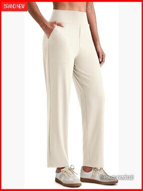 Stretchy Ankle Dress Yoga Pants with Pockets for Work Travel Casual